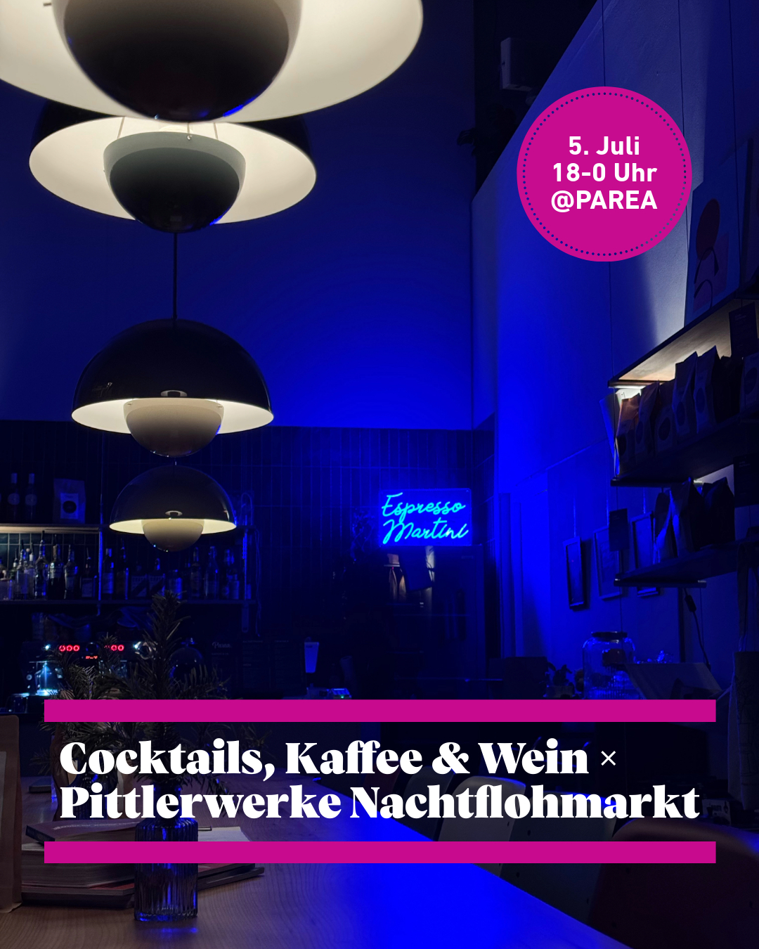 Cocktails, Wein und mehr | Pittlerwerke Nachtflohmarkt