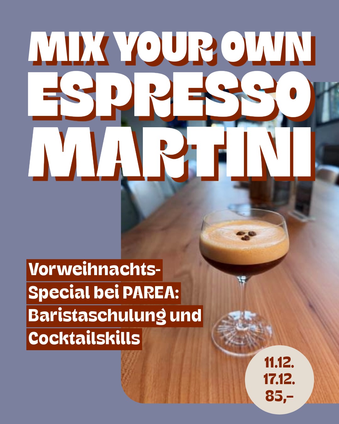 Barista- & Cocktail-Workshop bei PAREA